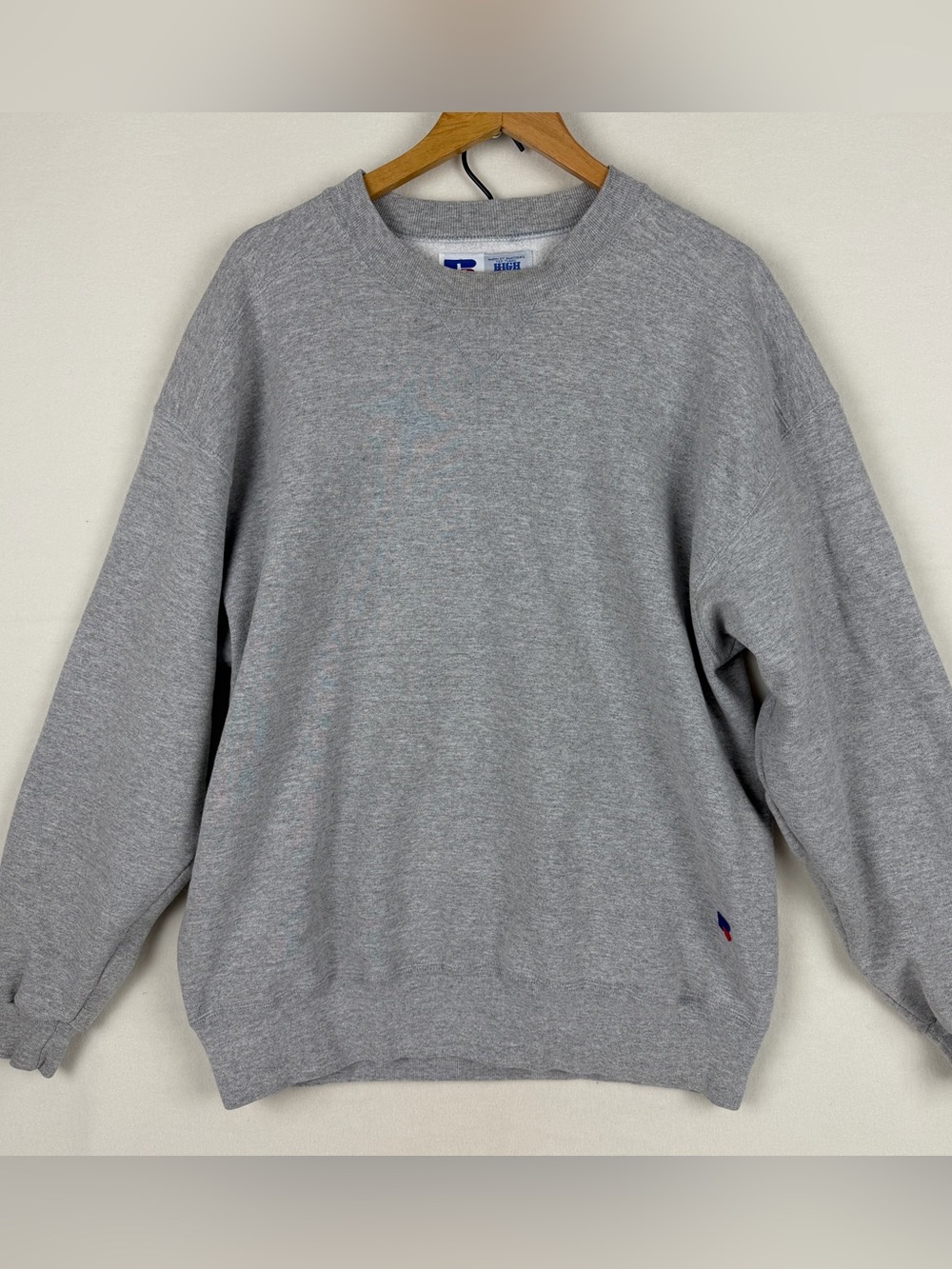 Vintage 90s Russell Athletic High Cotton Heavyweight Crewneck USA Sz XL Blank